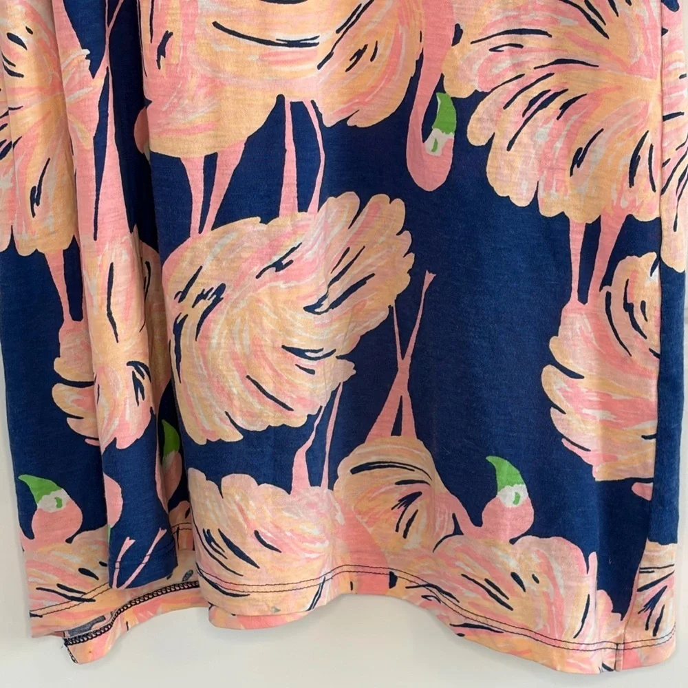 Lilly Pulitzer Girls Mini Edna Dress in Gimme Some Flamingo Leg Print Sz L 8-10